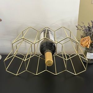 Gold wine rack